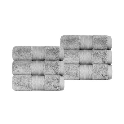 Premium Cotton Solid Plush Heavyweight Luxury 6-piece Hand Towel