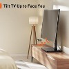 Perlegear Universal Swivel TV Stand with Power Outlet for 32-60" TVs up to 88 lbs, Height Adjustable with Tempered Glass Base, Max VESA 400x400mm - 2 of 4
