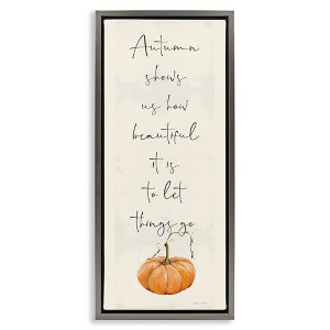Stupell Industries Autumn Beauty Inspirational Floating Frame Canvas Art, Gray, 11" x 25" - 1 of 4