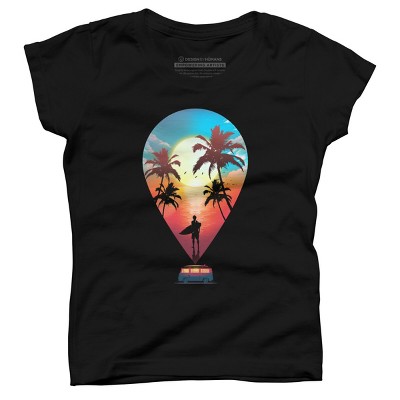 Girl's Design By Humans Summer Vibes By clingcling T-Shirt