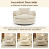 Moda Furnishings 360° Swivel Sofa 57.5" Accent Barrel Chair  with Dual-layer Cushion Design and 3 Removable Pillows for Living Room and  Bedroom - 4 of 4