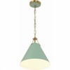 Crystorama Lighting Xavier 1 - Light Pendant in  Vibrant Gold/Green - 3 of 4