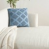 18"x18" Life Styles Woven Diamonds Square Throw Pillow Ocean Blue - Mina Victory: Cotton & Polyester, Removable Cover, Indoor Use - 2 of 4