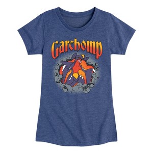 Girls' - Pokémon - Garchomp Rocks Fitted Short Sleeve Graphic T-Shirt - 1 of 4