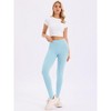 INSPIRE CHIC Women's Elastic Waistband Soft Gym Yoga Cotton Stirrup Pants Leggings - 2 of 4