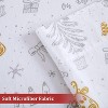 Christmas Sheets Set, Tree Print, Soft Brushed Microfiber, 16" Deep Pocket Fitted Sheet, Winter Holiday Bedding Sheet Set - 4 of 4
