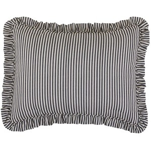 The Lakeside Collection Ticking Stripe Skirted Bedspread Ensemble - Sham 1 Pieces - 1 of 2