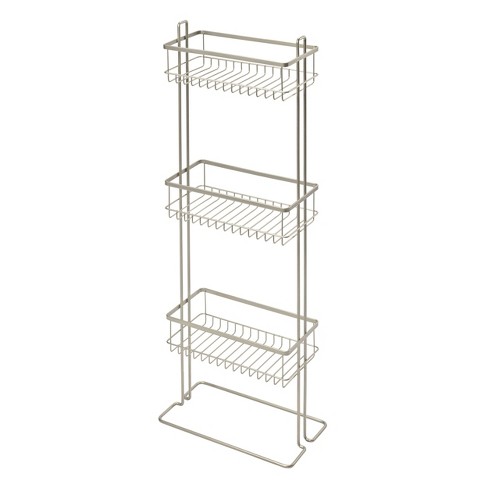 iDESIGN Everett 3 Tier Shower Shelf Organizer 12 "x7 "x32 " Satin - image 1 of 4