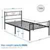 Yaheetech Metal-Framed Platform Bed with Headboard and Footboard - 3 of 4