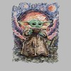 Men's Star Wars The Mandalorian The Child Starry Night T-Shirt - 2 of 4
