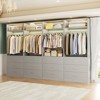 Aheaplus Freestanding 24" Closet System with 3 Wood Drawers - 2 of 4