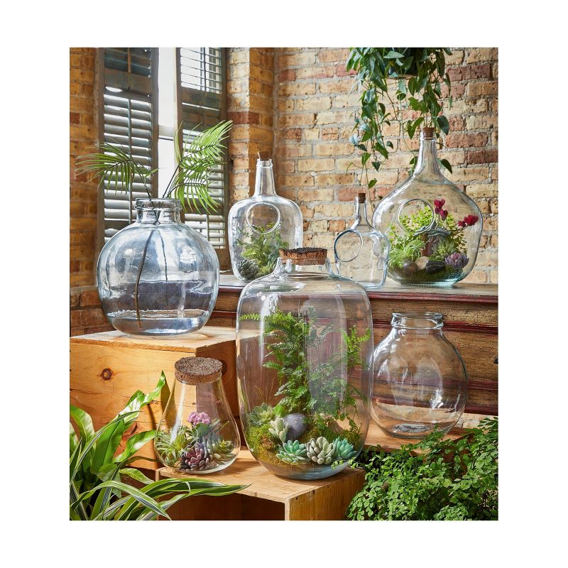 tagltd Decorative Clear Tall Terrarium Vase Recycled Glass, 11.4 Diameter x 18.5 H inch, 2 of 3