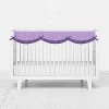 Bacati - Mix n Match Chevron/Dots Long Crib Rail Guard Cover Purple - 2 of 4