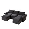 AENKYO U-Shaped 6-Seater Modular Sectional Sofa - Oversized Cloud Couch with Ottomans for Large Living Rooms - 4 of 4