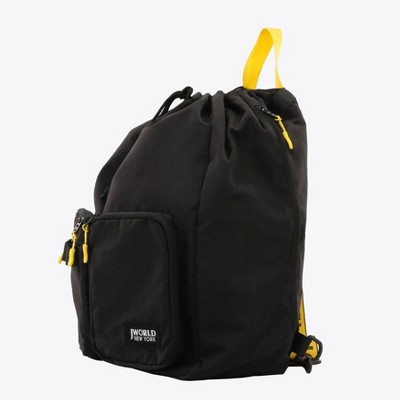 JWorld Mod Drawstring 18" Backpack - Black/Yellow — фото 7