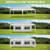 10x20ft White Party Canopy Tent w/6 Removable Sidewalls, Quick-Setup Outdoor Gazebo for Weddings, Backyard Events, Includes Stakes & Windproof Ropes - 3 of 4