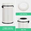 17 Gallon Round Stainless Steel Trash Can with  - 65 Litre - 2 of 4