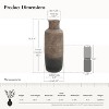 LuxenHome Brown Ombre Terracotta Narrow 18.7-Inch Tall Vase - 3 of 4