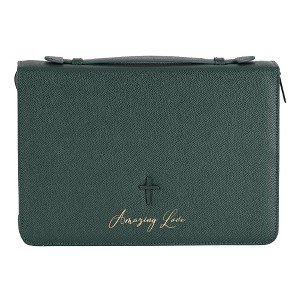 White Dove Designs Bible Cover-Amazing Love-Cross-Green-XXLG - 1 of 4