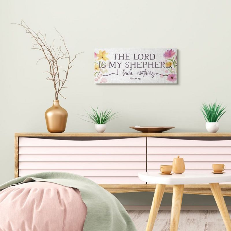 Stupell Industries Lord Is My Shepherd Faith Quote Spring Florals, 3 of 6