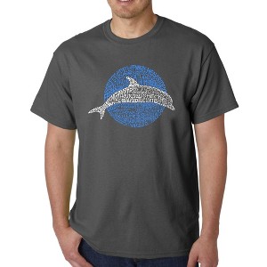 LA Pop Art Men's Word Art T-shirt - Species of Dolphin - 1 of 4
