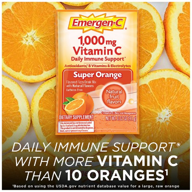 Emergen-C Vitamin C Drink Mix Packets - Super Orange, 5 of 12