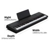 88-Key Semi-Weighted Digital Piano ¨C Professional Keyboard with Sustain Pedal, Power Supply & Built-in Speakers ¨C Ideal for Beginners - 2 of 4