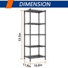 Itopfox 5-Tier Wire Shelving Metal Storage Rack with Adjustable Shelves for Laundry, Bathroom, Kitchen, Pantry, Closet in Black - 3 of 4