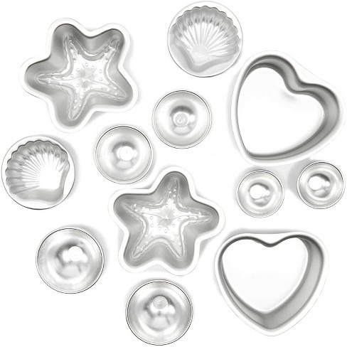 Juvale 12 Pack Metal Bath Bomb Forms for Arts and Crafts (6 Shapes)