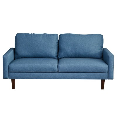 Linen Sofa Modern Couch Comfy Loveseat with Wooden Legs for Living Room, Bedroom, Office