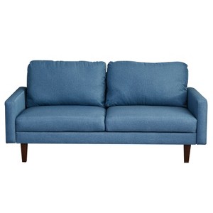 Linen Sofa Modern Couch Comfy Loveseat with Wooden Legs for Living Room, Bedroom, Office - 1 of 4