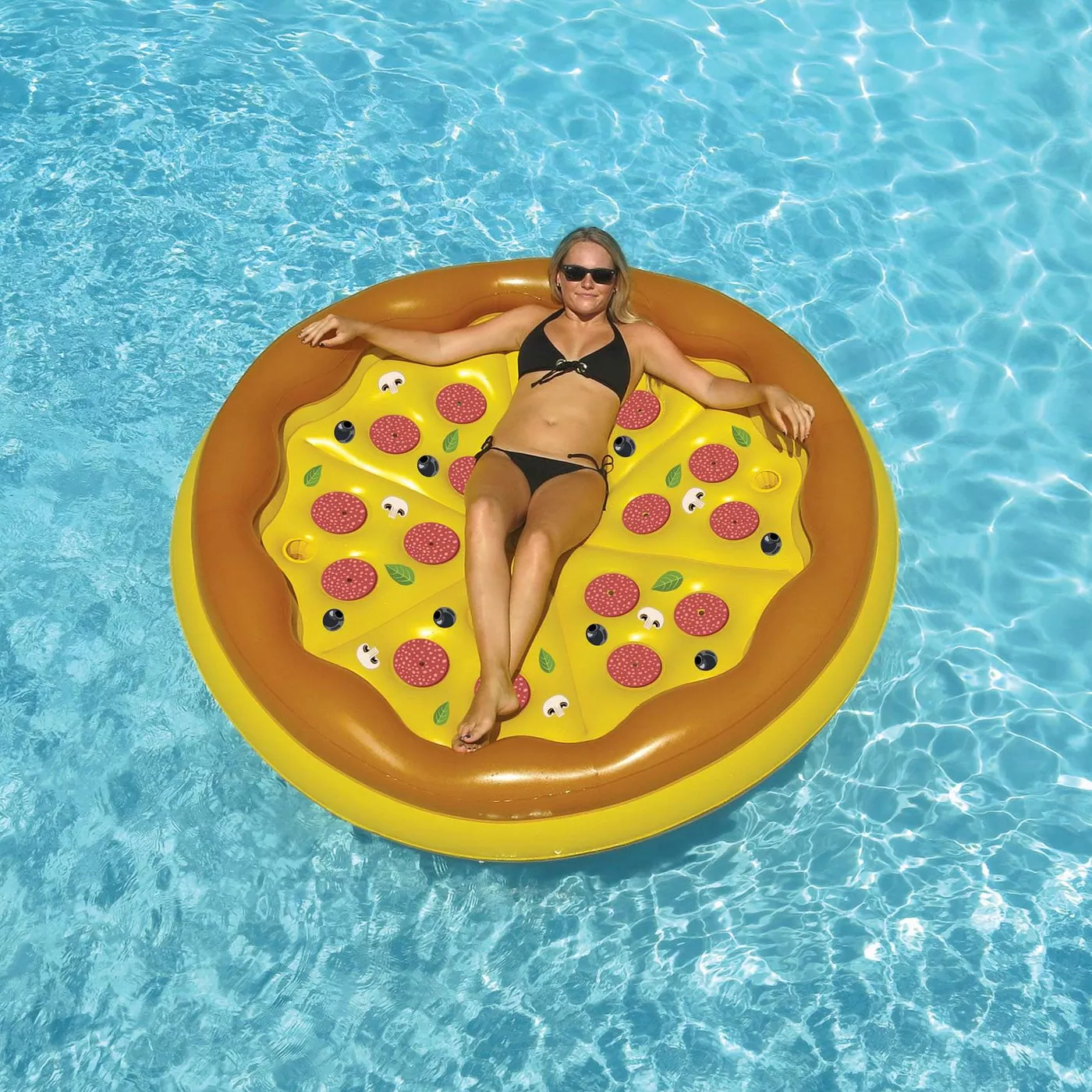 Swimline Giant Personal Pan Pizza Inflatable Island Swimming Pool Float Raft - image 2 of 6
