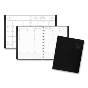 Contemporary Weekly/Monthly Planner, Vertical-Column Format, 11 x 8.25, Black Cover, 12-Month (Jan to Dec): 2026 - 1 of 4