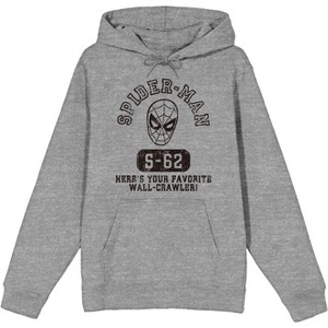Marvel Comic Book Spiderman Icon S-62 Men's Heather Grey Athletic Packaged Hoodie - 1 of 1