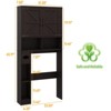Over The Toilet Storage Cabinet with 2 Barn Doors & Toilet Paper Holder Stand - 2 of 4