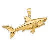 Black Bow Jewelry 14k Yellow Gold 3D Shark Pendant - 3 of 4