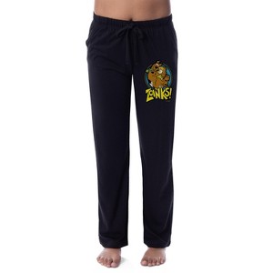 Scooby-Doo Womens' Scooby Shaggy Zoinks! Character Sleep Pajama Pants Black - 1 of 3