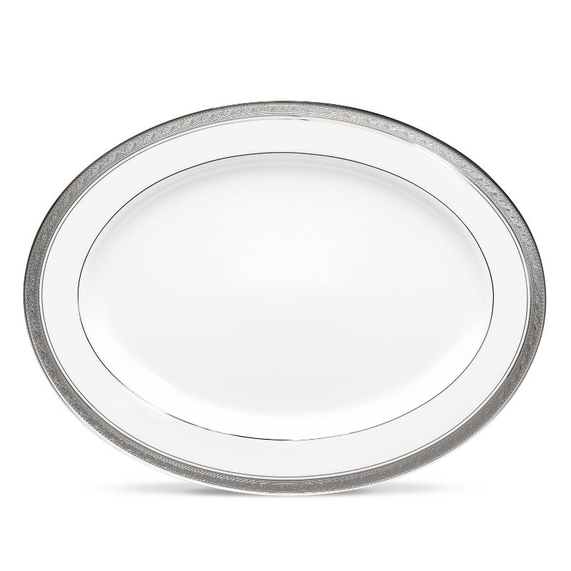 Noritake Crestwood Platinum Large Oval Serving Platter, 1 of 5