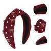 Unique Bargains Women's Bow Faux Pearls Tie Headbands 1 Pc - 3 of 4