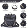 Wikineon Women's Leather Fashion Design Backpack Purse Casual Convertible Daypacks Satchel Handbags Multipurpose Travel Bag - 3 of 4