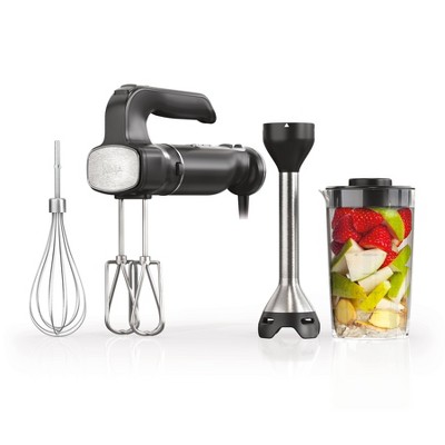 Ninja Foodi Power Mixer System with Hand Blender & Hand Mixer Combo and 3-Cup Blending Vessel - CI101: Immersion Blender, 5 Speeds, Whisk