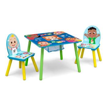 Delta Children CoComelon Kids' Table and Chair Set with Storage (2 Chairs Included) - Greenguard Gold Certified - 3ct