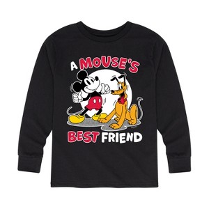 Boys' - Disney - A Mouse's Best Friend Long Sleeve Graphic T-Shirt - 1 of 4