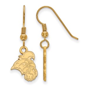 Black Bow Jewelry 14k Yellow Gold Plated Sterling Silver Coastal Carolina Chanticleers NCAA Dangle Earrings - 1 of 3