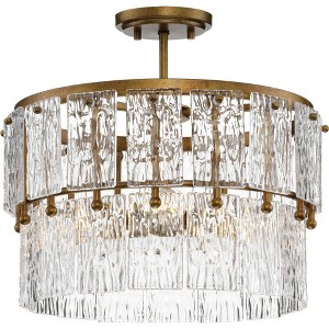 Progress Lighting Chevall 3-Light Pendant, Gold Ombre, Artisanal Glass, Modern Organic, Luxe, Transitional, 17" x 15.12" - 1 of 3