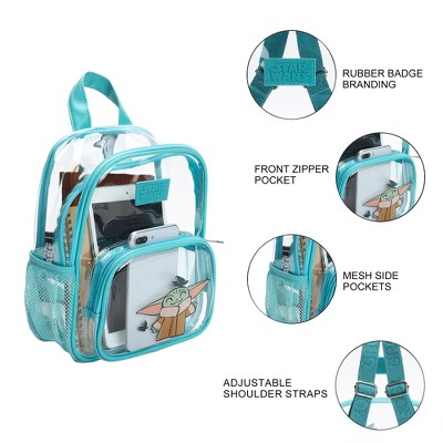 The Mandalorian Star Wars The Mandalorian Grogu & Butterflies Clear 10" Adult Mini Backpack — фото 4