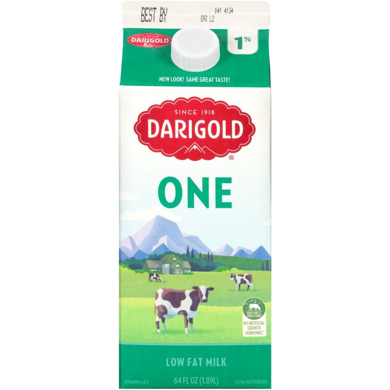 Darigold 1% Milk - 0.5gal, 1 of 3