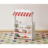 Infurnic Play Food and Toy Kitchens, Kids Funnel 2 In 1 Pink Pretend Kitchen and Market Stal, Playset for Toddler, Pink, 23.62"*16.92"*38.19" - 4 of 4