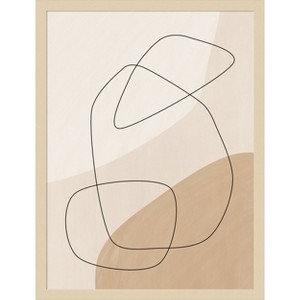 Amanti Art Graphic Shapes a Lines Poster by Elena Ristova Wood Framed Wall Art Print - 1 of 4