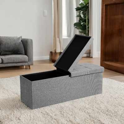 43" Storage Ottoman Bench, Ottoman with Storage, Ottoman Bench, Hold up to 660lb for Living Room